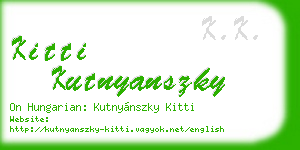 kitti kutnyanszky business card